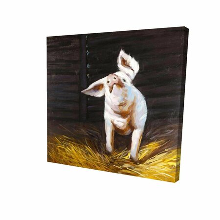 FONDO 16 x 16 in. Happy Pig-Print on Canvas FO2789219